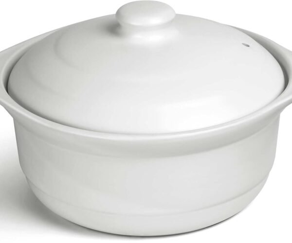 Clay Cooking Pots 3.4 Quart, Casserole Clay Pot with Lid Heat-resistant Ceramic Bowls Lid Ceramic Stockpot for Cooking Soup Rice Meat