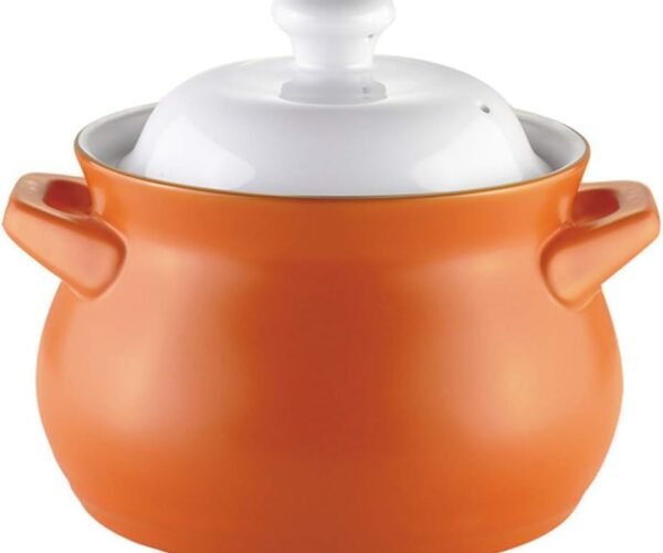 Large Capacity Non-Stick Soup Pot Health Clay Pot Earthenware Stone Cooker for Families Ceramic stew Round Ceramic Casserole with lid