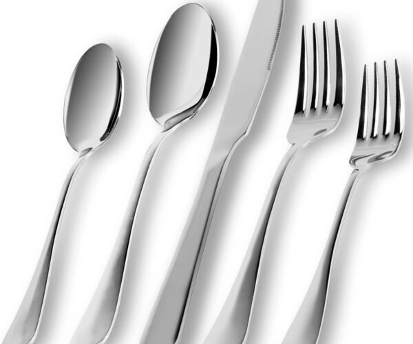 Silverware Set,  Flatware Set Service for 4 Stainless Steel Cutlery Set 20 Piece Include Upgraded Knife Spoon Fork Mirror Polished, Dishwasher Safe