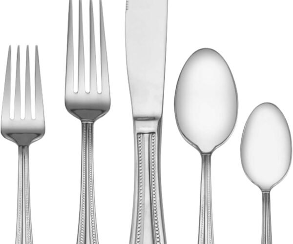 ,  Flatware Service for 12, 65 Piece Set, 18/10 Stainless Steel, Silverware Set with Serving Utensils