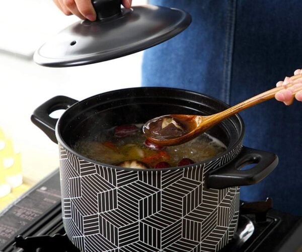 Japanese  Hot Pot Round Ceramic Casserole with lid Non-Stick Soup Pot Slow SLW stew Heat-Resistant Soup Pot Health Pot Clay Pot